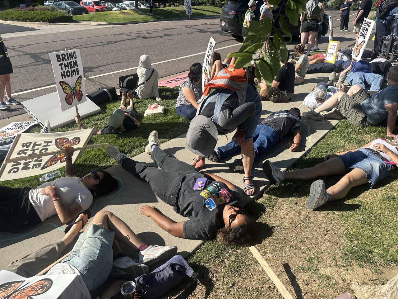 Four GEO ICE protesters arrested during die-in at ICE field office in Centennial - Sentinel Colorado
