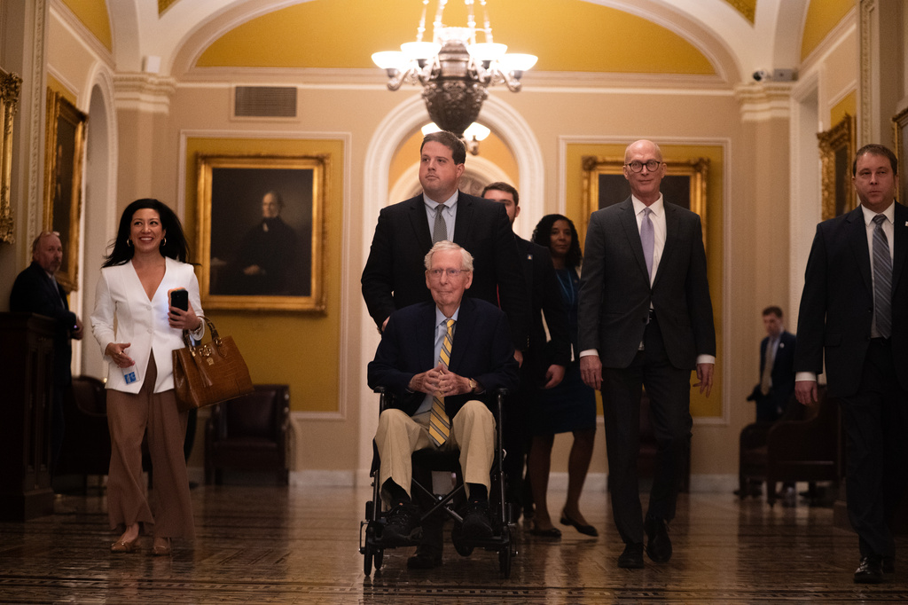 McConnell returns to the Senate for the first time since his June hospitalization