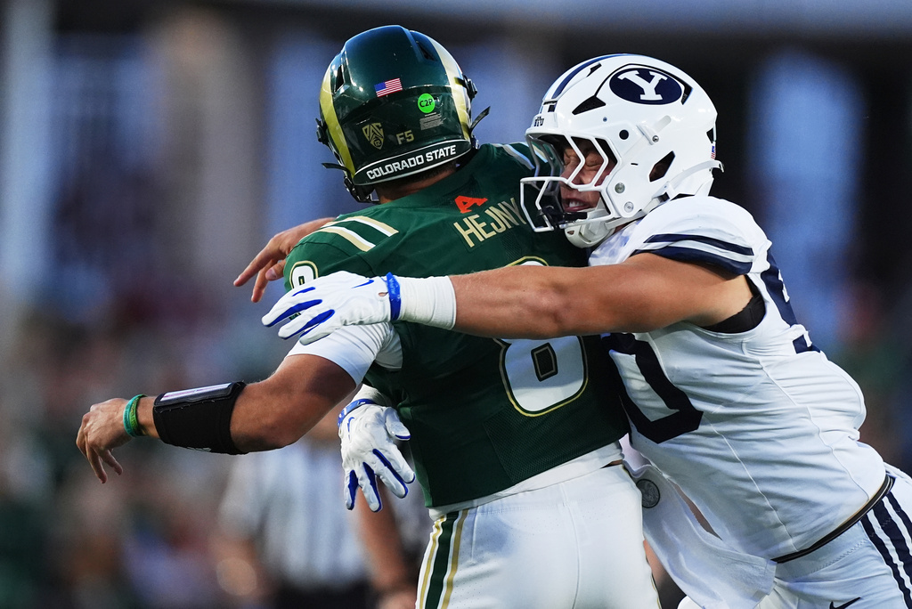 LJ Martin erupts for 176 yards, 3 TDs as No. 11 BYU storms past Colorado State 41-23